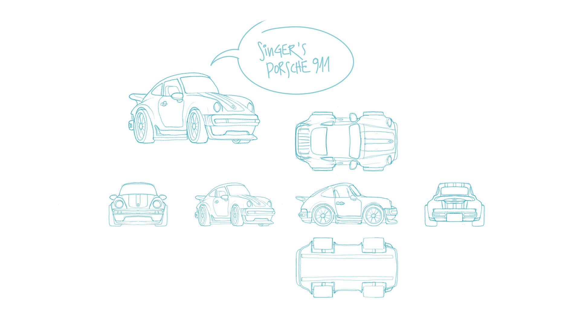 Porsche 911 sketch 2